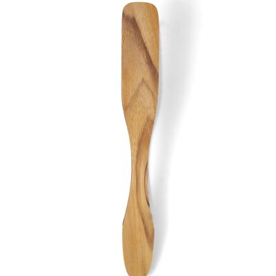 Pinza de madera natural de teca Pariaman, hecho a mano, largo 19,5 cm ancho 5 cm, fabricado en Indonesia