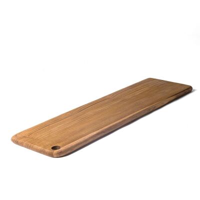 Teak wood serving board, height 2 cm length 70 cm depth 20 cm Pekambaru