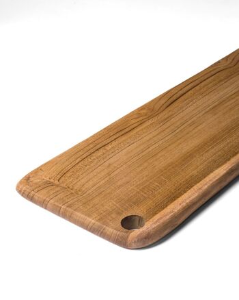 Planche de service en bois de teck, hauteur 2 cm longueur 70 cm profondeur 20 cm Pekambaru 4