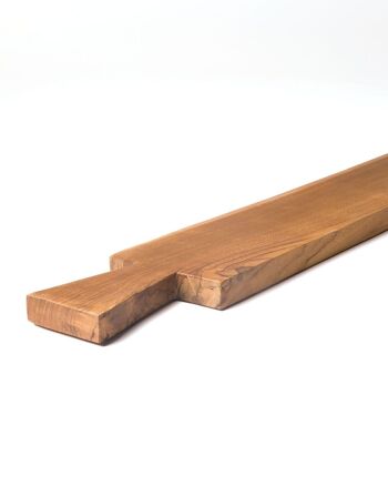 Planche de service en bois de teck Cirebon, hauteur 2 cm longueur 90 cm profondeur 10 cm 3