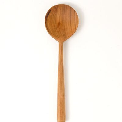 Merauke natural teak wood spoon, handmade, length 30 cm width 7 cm, made in Indonesia