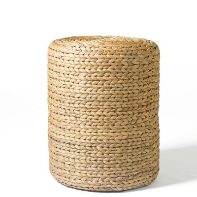 Krakal pouf handmade in Indonesia from water hyacinth, Ø 40 cm in 4 different heights