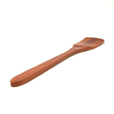 Sawo Natural Wood Kitchen Spatula Handmade by Artisans with Natural Finish, Length 36cm Width 5.5cm, Made in Indonesia