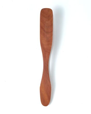 Pince de cuisine en bois naturel sawo Ceram, faite à la main, hauteur 5 cm longueur 20 cm profondeur, fabriquée en Indonésie