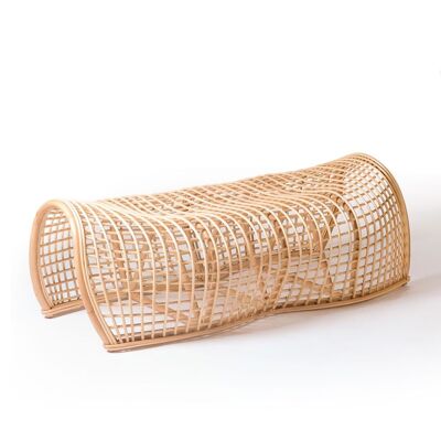 Gili Air 100% Natural Rattan Bench, Lightweight and Sturdy, Hand Braided, 140/180cm Long, 50cm High, 65cm Wide from Indonesia