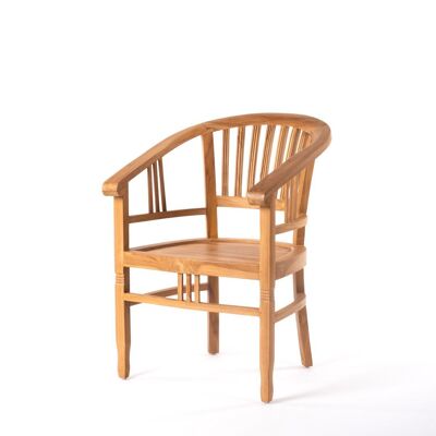 Alor-Stuhl aus massivem Teakholz, natürliche Farbe.