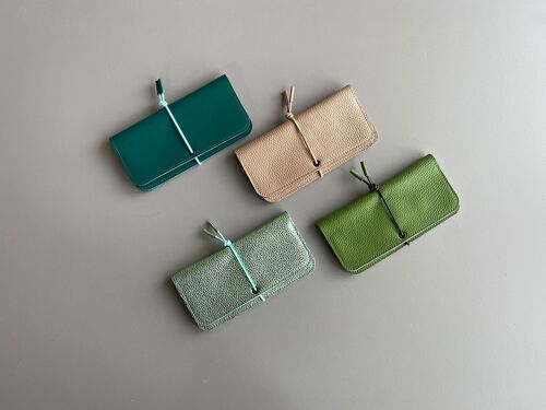 KNOT wallet wide - leather - spring colors