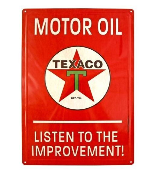 TEXACO Motoroil Listen to Improvment 30 x 43 cm
