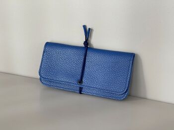 Portefeuille large KNOT - cuir - couleurs bleu 3