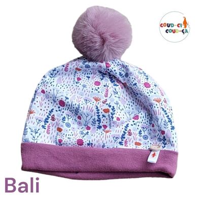 Bali pompom hat 6-12 months
