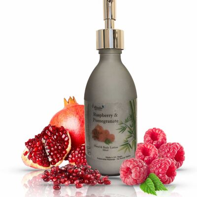 Hand- und Körperlotion mit Himbeere und Granatapfel – 300-ml-Flasche