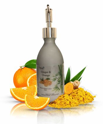 Lotion pour les mains et le corps au gingembre et à l'orange - Flacon de 300 ml 1