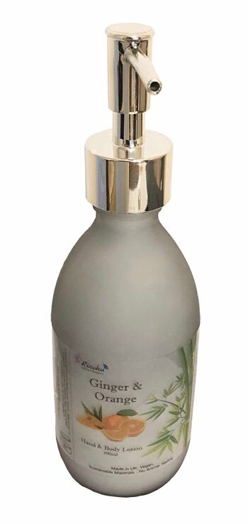 Lotion pour les mains et le corps au gingembre et à l'orange - Flacon de 300 ml 2