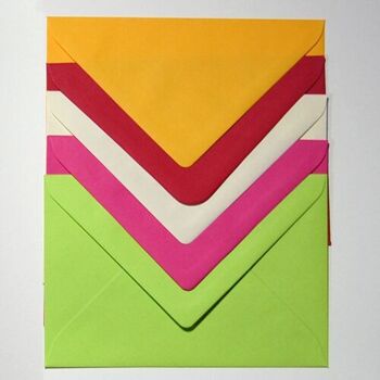 10 enveloppes colorées DIN B6 1
