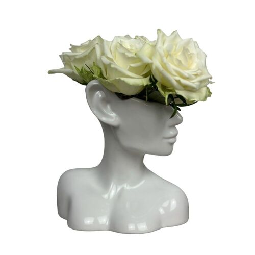 Vase White - Ceramic Vase - Vase Face