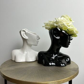 Vase Noir - Vase Céramique - Vase Face 6