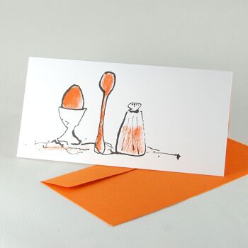 Petit-déjeuner de Pâques - cartes d'invitation avec enveloppe orange 1