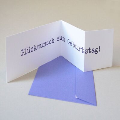Lucky day! -Happy Birthday! Congratulations card with purple envelope