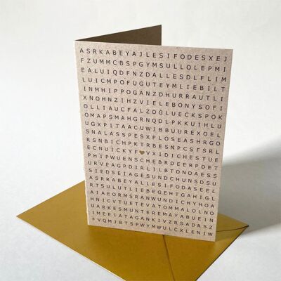 6 recycled cards for congratulations and much more: search for words