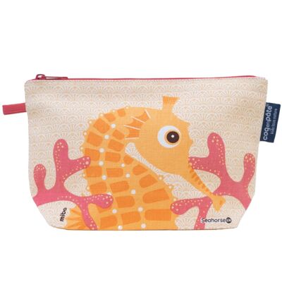 Pencil case - Pink seahorse