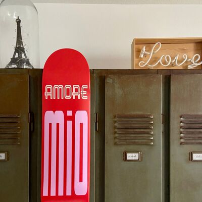 Skateboard for wall decoration: "Amore Mio"