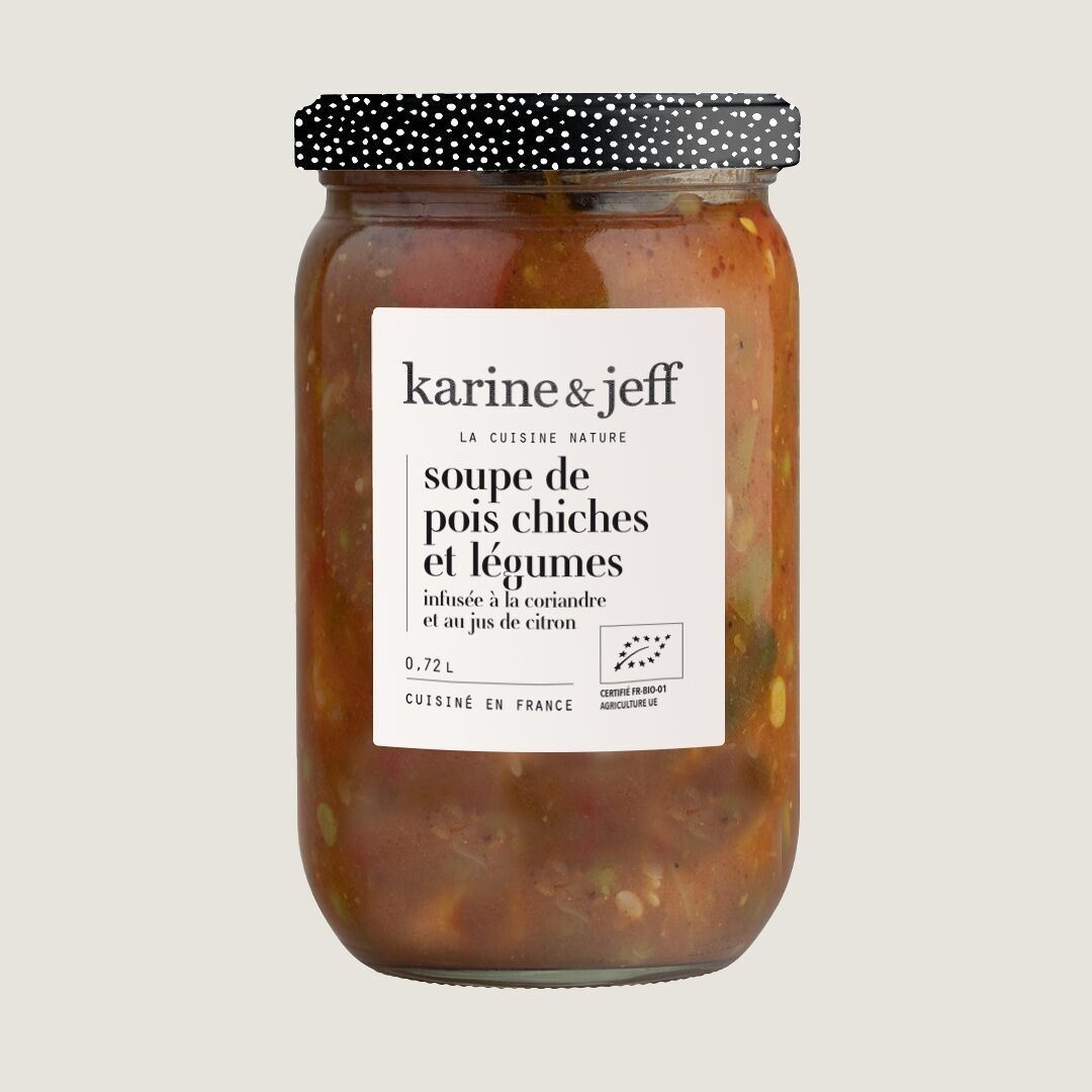 Chickpea and vegetable soup / infused with coriander and lemon juice - 0.72L