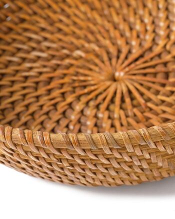 Bol décoratif en rotin naturel 100% Kaimana, rond, tissé à la main, diamètre 25 cm, fabriqué en Indonésie 2