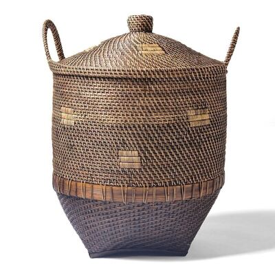 Sumba rattan basket with lid 52 H
