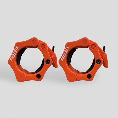 Olympic 2 Inch Barbell Clamps - Orange