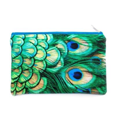 Etui, plumas de pavo real