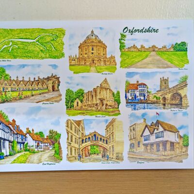Oxfordshire-Grußkarte