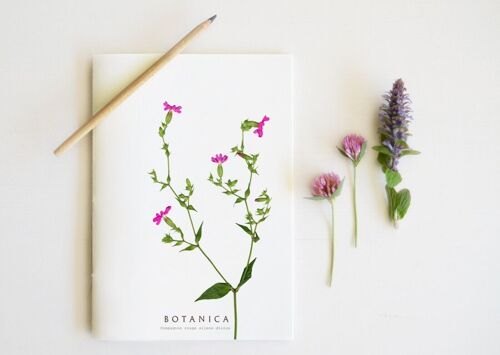 Carnet artisanal fleuri "Compagnon" • collection Botanica • A5