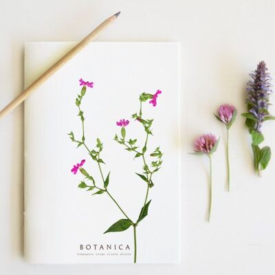 Handgefertigtes Blumen-Notizbuch „Compagnon“ • Botanica-Kollektion • A5