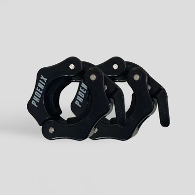 Olympic 1 Inch Barbell Clamps - Black