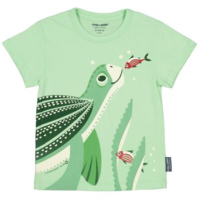 T-shirt ecologica per bambini a maniche corte - Tartaruga liuto