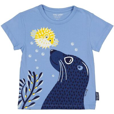 Bio-Kurzarm-T-Shirt für Kinder – Seelöwe