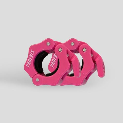 Olympic 1 inch Barbell Clamps - Pink