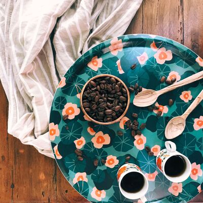 wooden kitchen tray "Capucines"