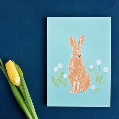 Postcard bunny | Easter card in A6 format