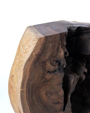 Console en bois massif naturel de Samán Wotu, malle rustique, finition naturelle faite à la main, 80 cm Hauteur 105 cm Longueur 38 cm Profondeur, Indonésie 2