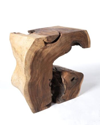 Console en racine de bois de Saman Maleku naturel massif, faite à la main, 80 cm de haut x 83 cm de long x 37 cm de profondeur, fabriquée en Indonésie 3