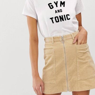 T-Shirt "Gym and Tonic"__XS / Bianco