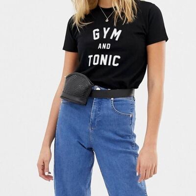 T-Shirt "Gym and Tonic"__XS / Nero