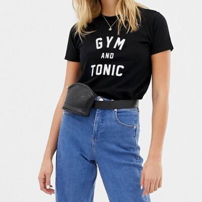 T-Shirt "Gym and Tonic"__M / Nero