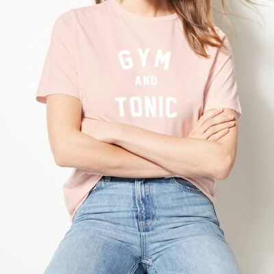 T-Shirt "Gym and Tonic"__M / Rosa Chiaro