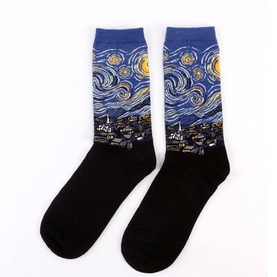 Socks with Painting "Starry Night"__default