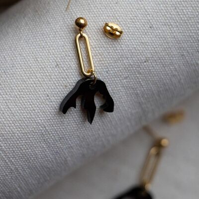 Boucles d'oreilles Agnes - Noir