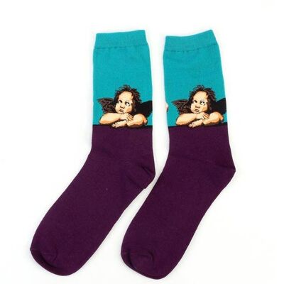 Socks with Painting "Putti"__default