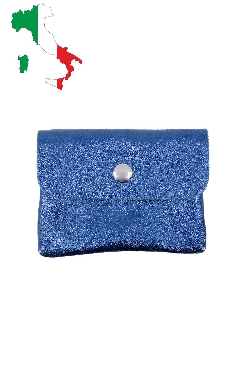 Petit porte monnaie en cuir irisé métallisé pailletté ITP1058