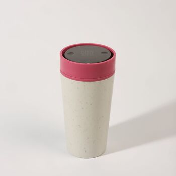 Tasse circulaire 12oz craie et rose lotus (1 x pack 8) tasse à café réutilisable durable 3